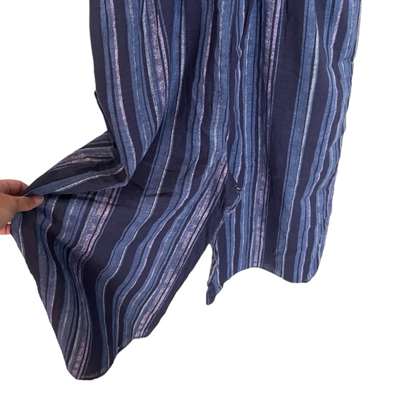 Universal Threads Blue and White Striped Wide Leg Jumpsuit Size Medium - Picture 6 of 12